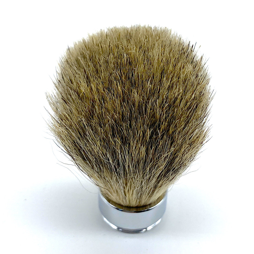 訳あり!アナグマ毛の交換式ブラシ 青色