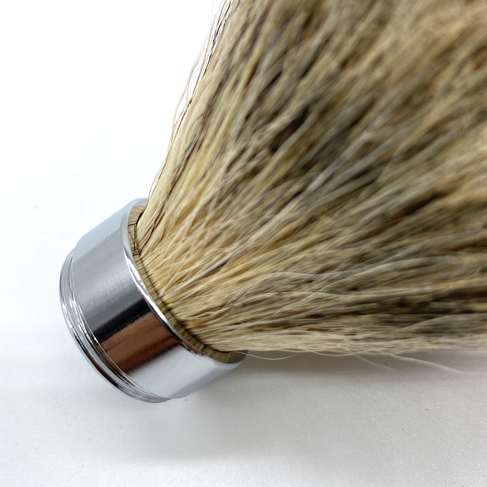 訳あり!アナグマ毛の交換式ブラシ 青色