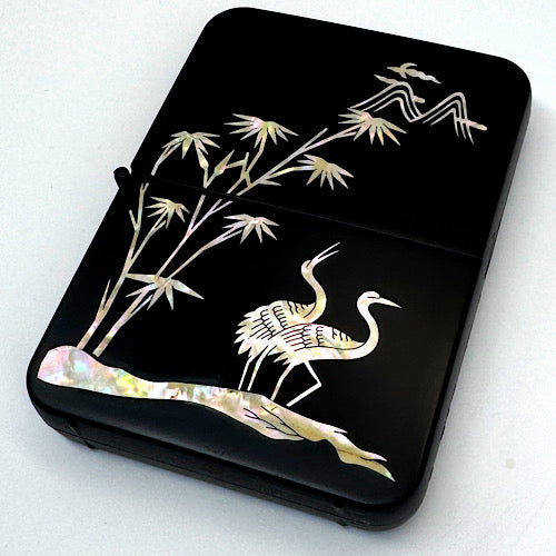 末広がりのラッキーアイテム螺鈿GOLDキット 2羽の鶴 2CRANE'S