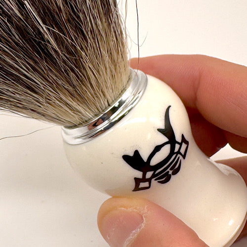 数量限定ステルス企画 Spazzola per badger Puro bianco KABUTO for REGALO 名入れ不可 カップ付き