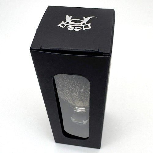 Spazzola per badger nero corvino KABUTO for REGALO (名入れ可) カップ付き (名入れ可) カップ付き