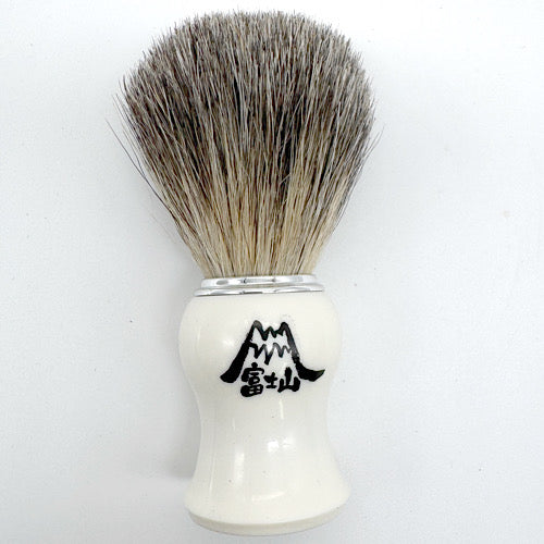 数量限定ステルス企画 Spazzola per badger Puro bianco Mt.FUJI (名入れ不可) カップ付き for REGALO
