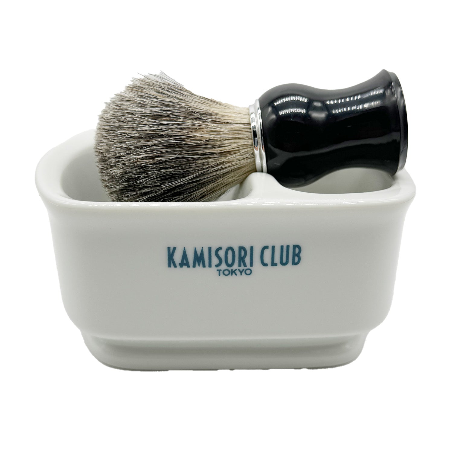 Spazzola per badger nero corvino Mt.FUJI　for REGALO　(名入れ可) カップ付き