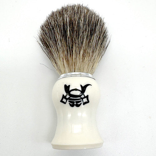 数量限定ステルス企画　Spazzola per badger Puro bianco KABUTO for REGALO　名入れ不可　カップ付き