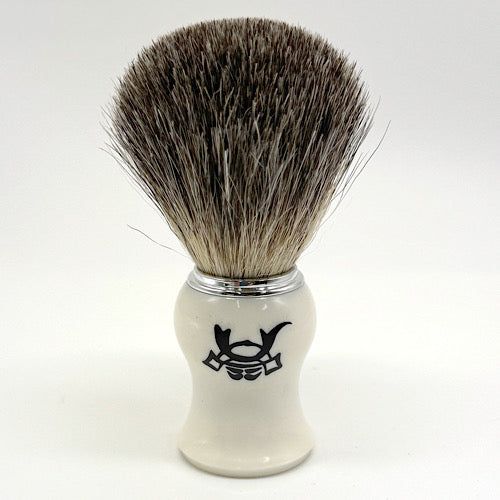数量限定ステルス企画　Spazzola per badger Puro bianco KABUTO for REGALO　名入れ不可　カップ付き