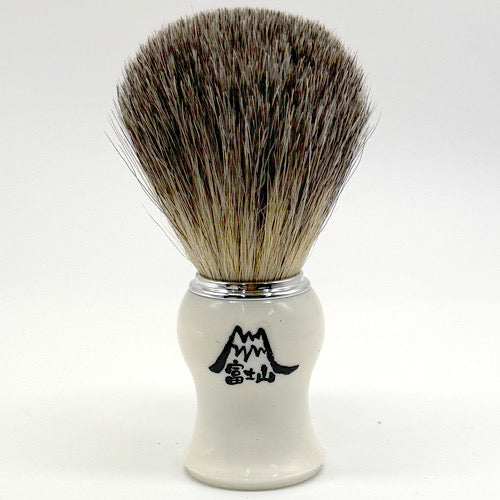 数量限定ステルス企画 Spazzola per badger Puro bianco Mt.FUJI  (名入れ不可) カップ付き for REGALO