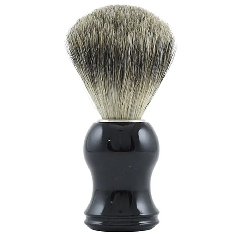 Spazzola per badger nero corvino KABUTO for REGALO　(名入れ可) カップ付き　(名入れ可)　カップ付き