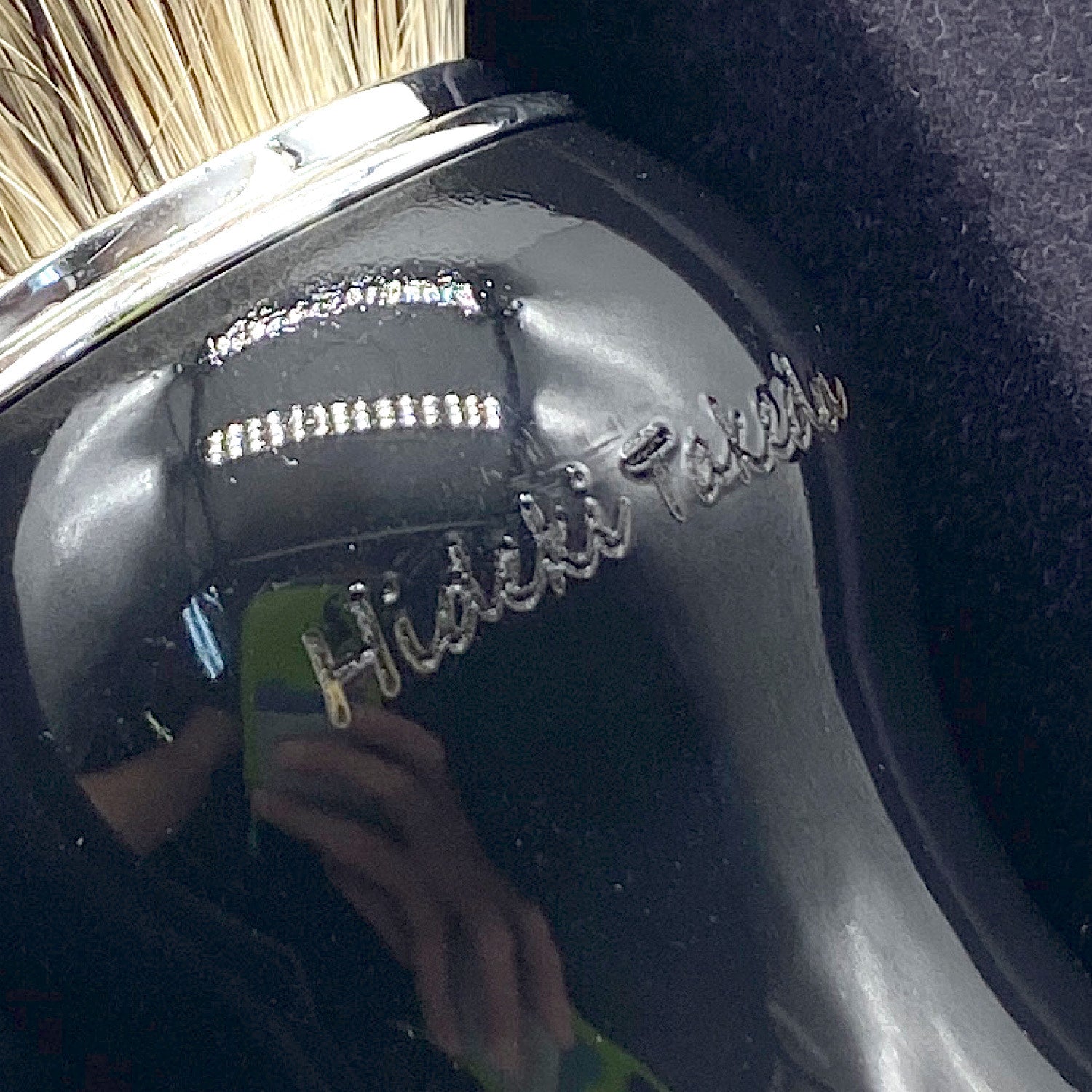 Spazzola per badger nero corvino KABUTO for REGALO　(名入れ可) カップ付き　(名入れ可)　カップ付き